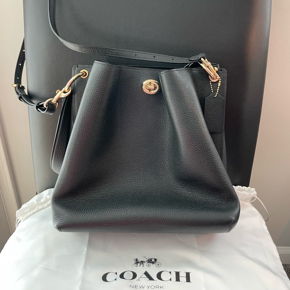 Coach Handbags - Coach pebble leather Charlie bucket bag